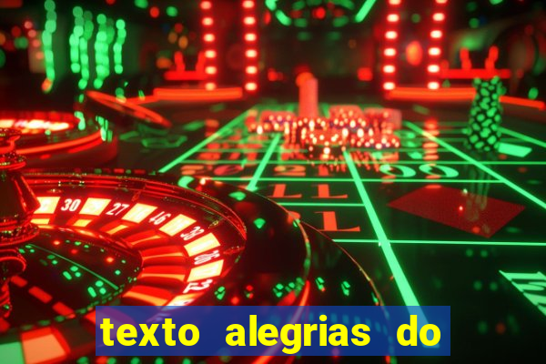 texto alegrias do natal com interpretação e gabarito